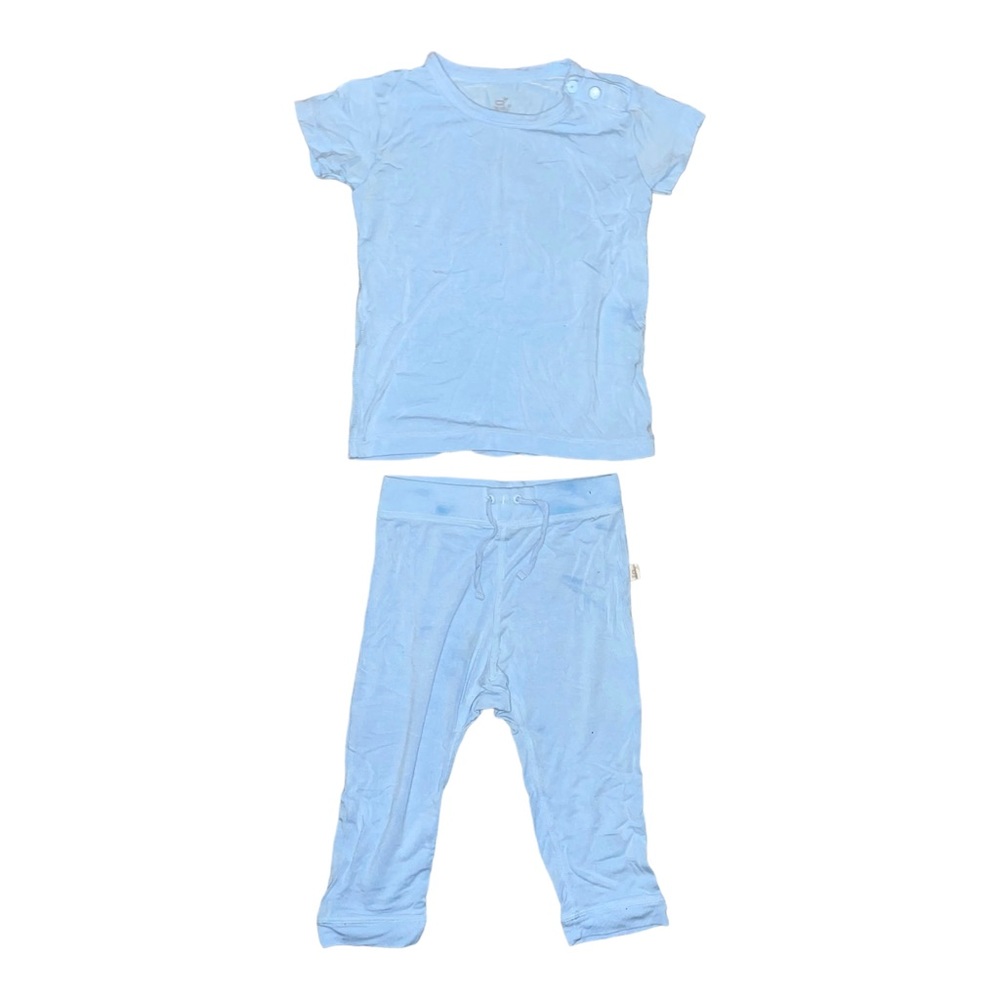 Boody Baby Boys Size 12-18M blue pajamas set soooo soft made from bamboo